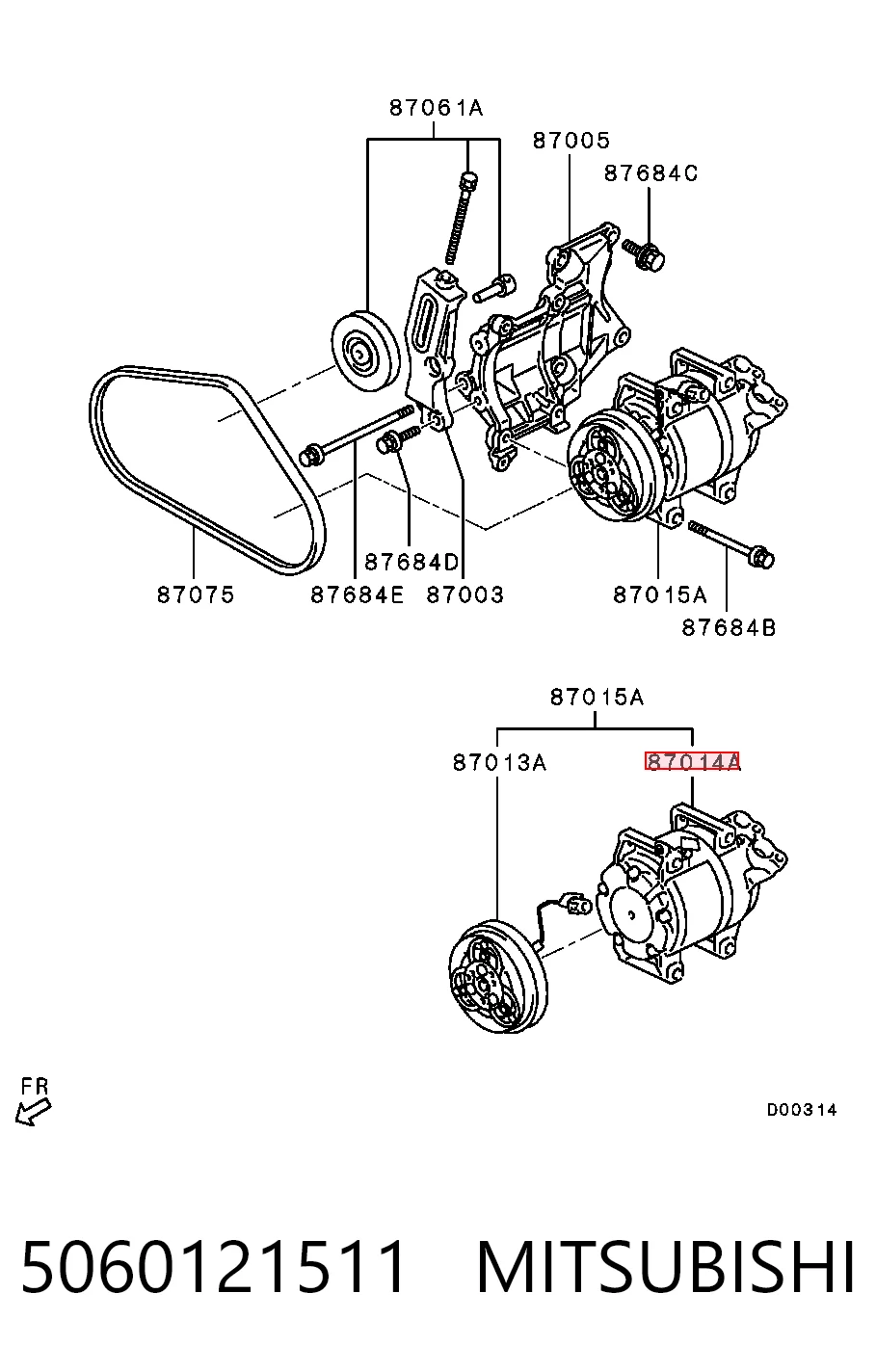 5060121511 Mitsubishi Compresor climatizador