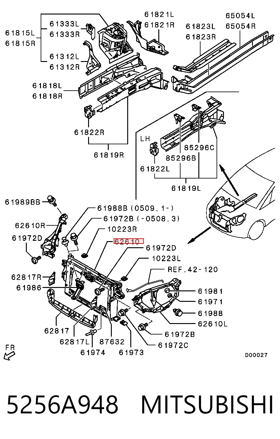Soporte de radiador  Colt VII hatchback (2008-2012) original desde 84,92 €