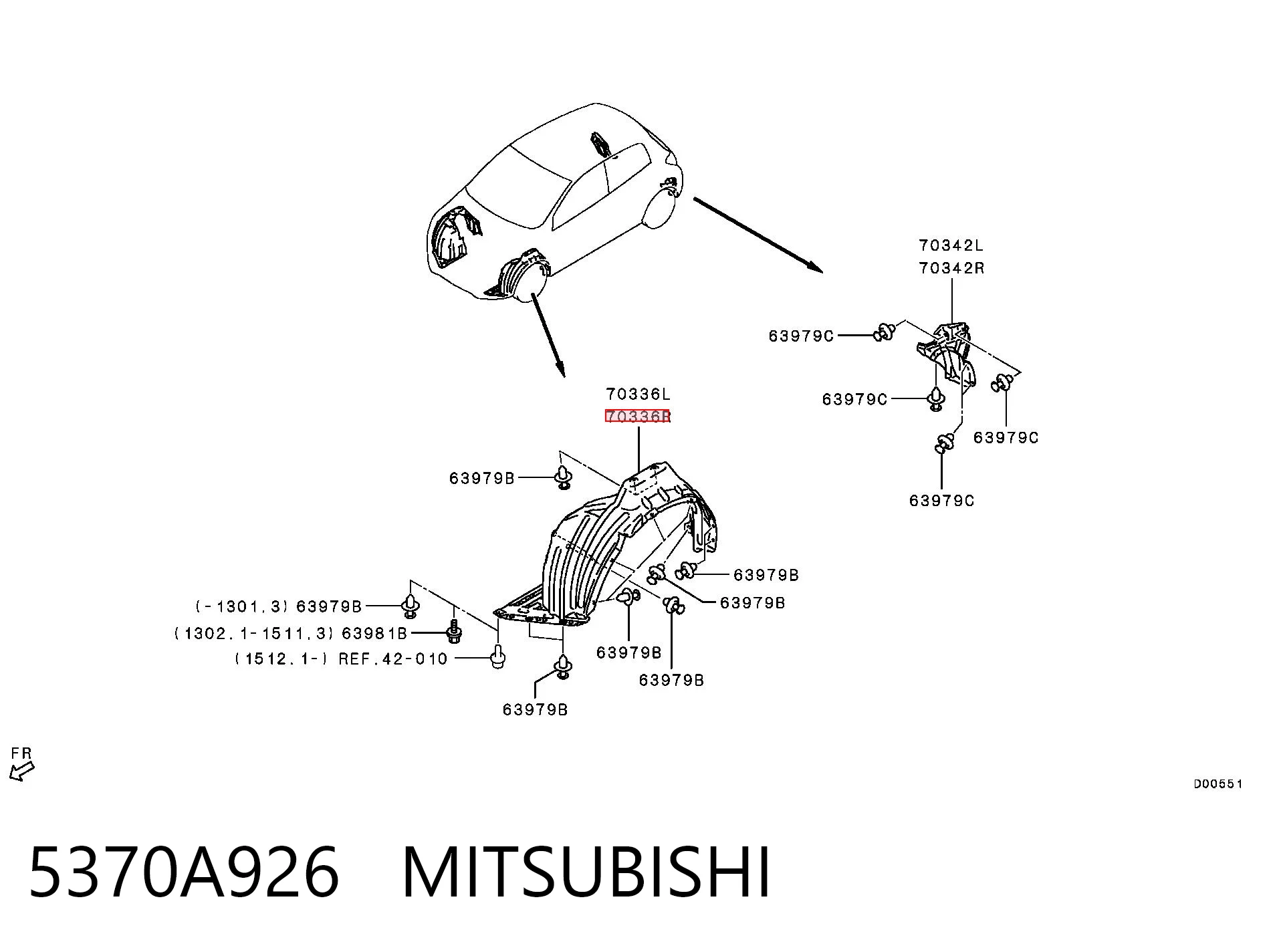 Comprar Paso de rueda delantero derecho Mitsubishi Space Star  A0 a bajo precio