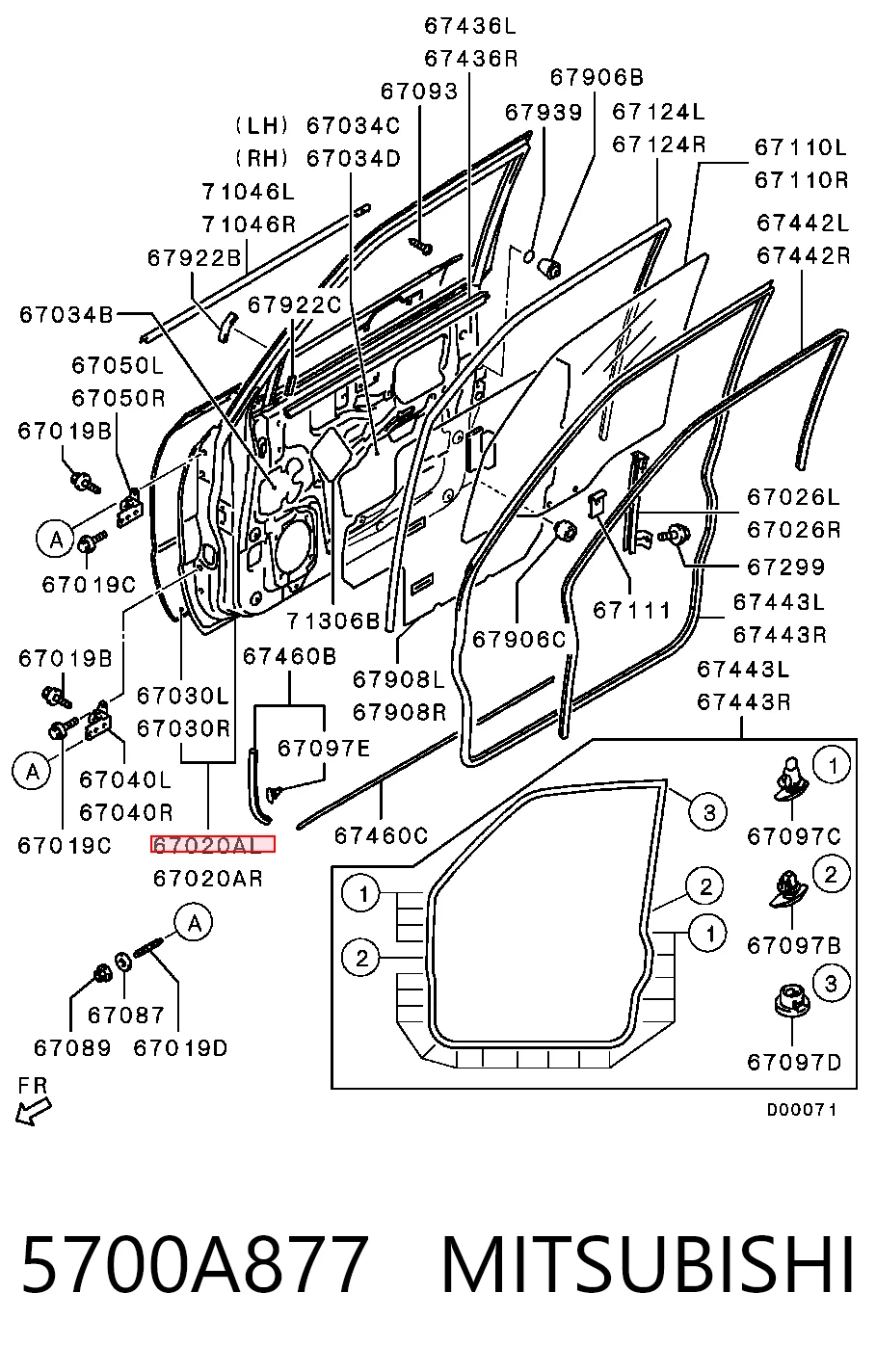 Puerta del conductor Mitsubishi Pajero IV (V90)