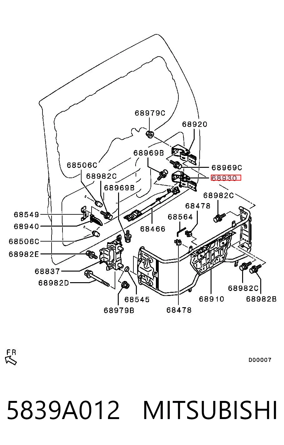 5839A012 Mitsubishi
