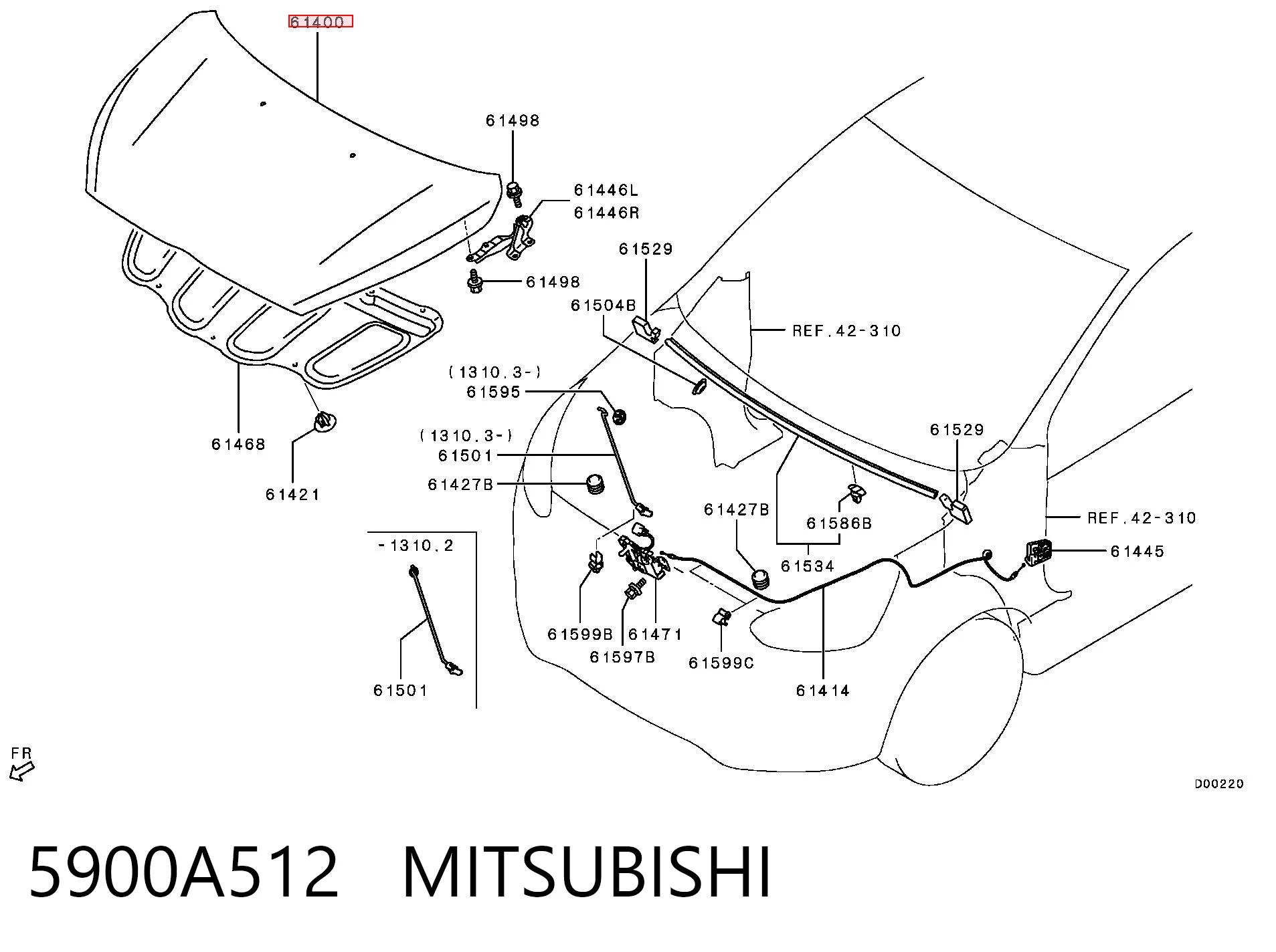 Capó del motor Mitsubishi Space Star MIRAGE hatchback (A0) (2012 - 2014) precio, desde 222,63 EUR