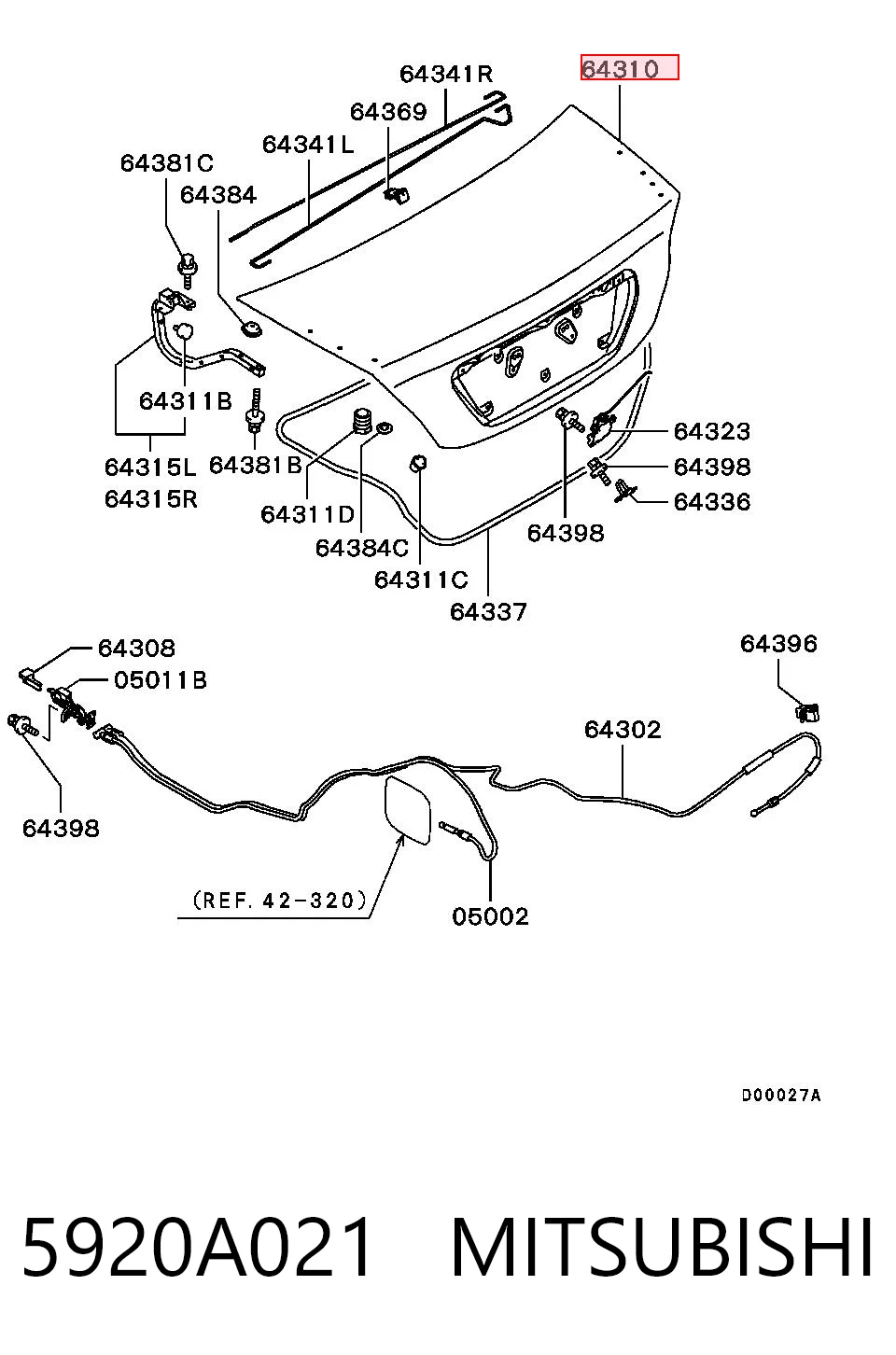 Comprar Puerta trasera del maletero (portón trasero) Mitsubishi Lancer IX CSA a bajo precio