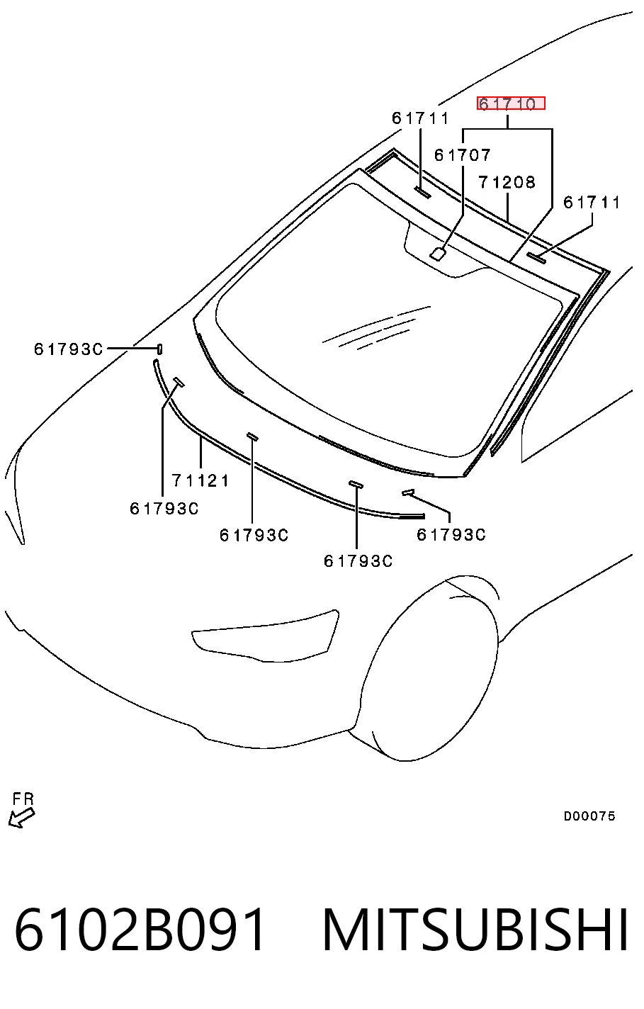 Parabrisas MITSUBISHI 6102B091