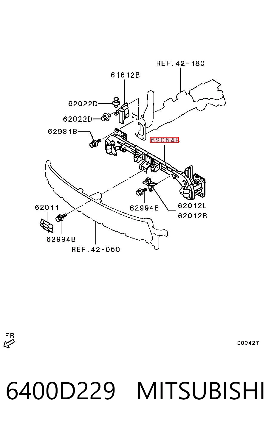 5267073 Polcar Refuerzo parachoque delantero