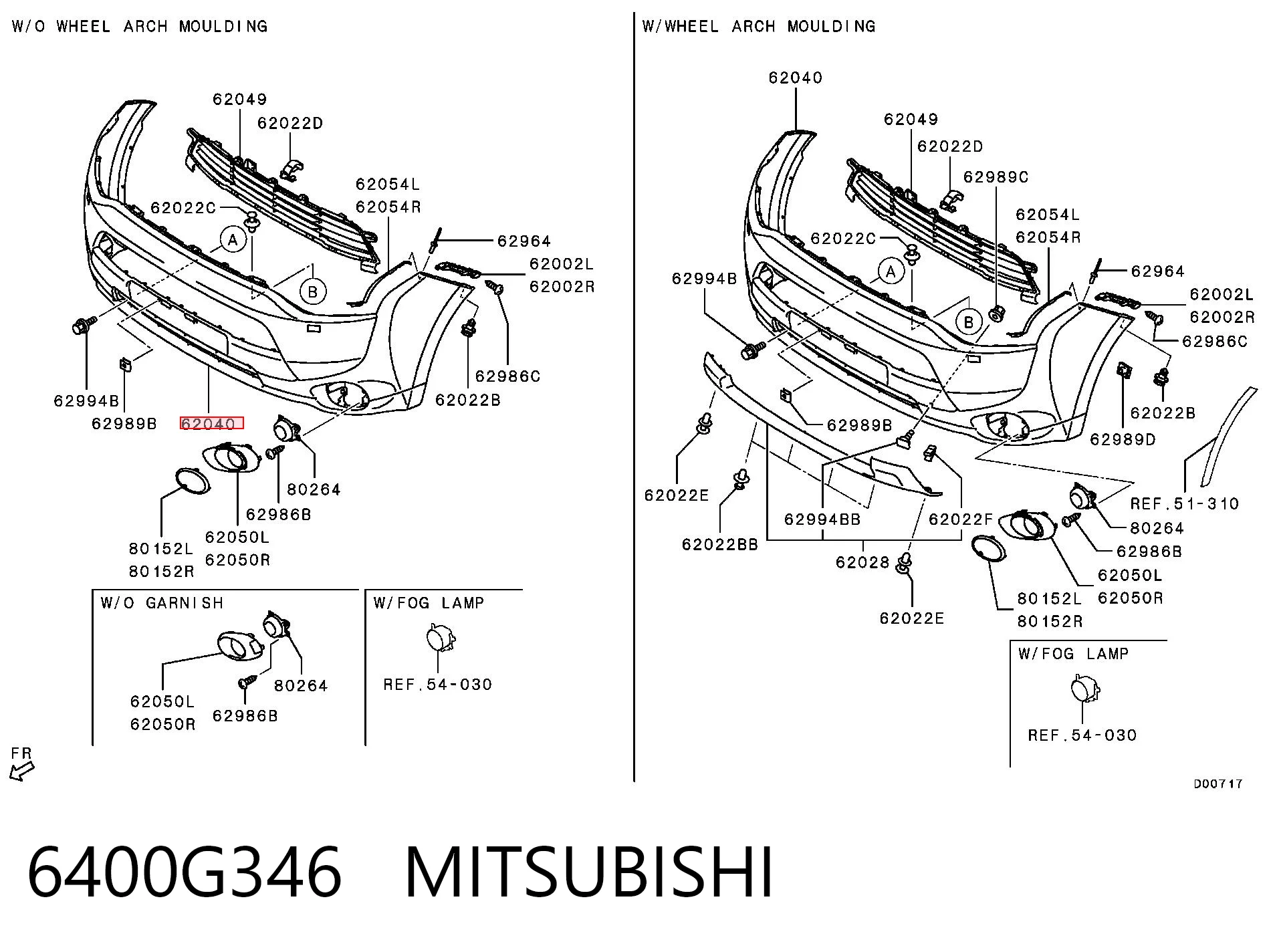 Parachoques Mitsubishi Outlander III SUV comprar en España