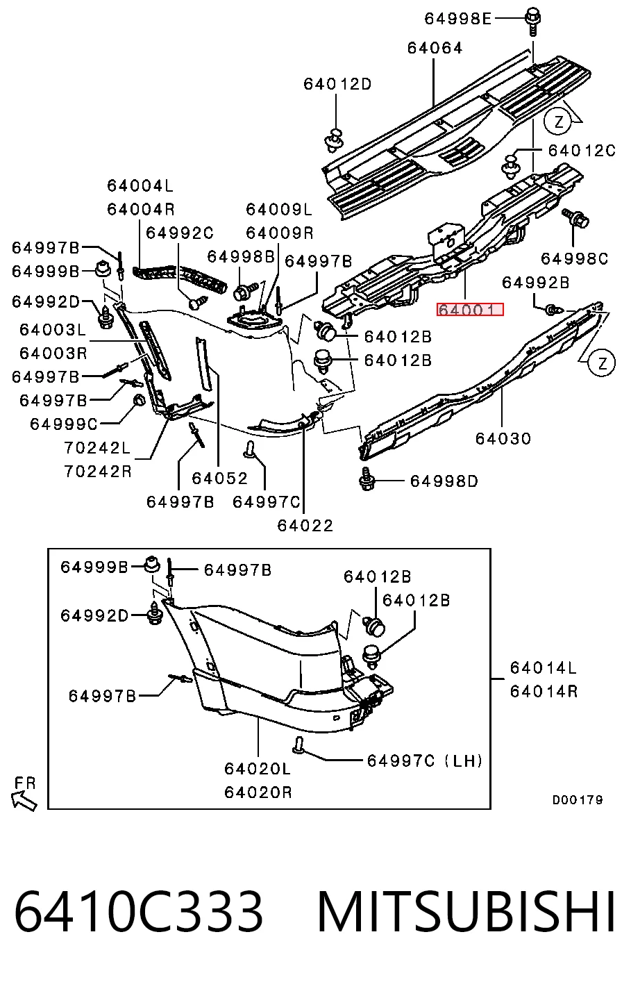 Refuerzo parachoque trasero Mitsubishi Pajero IV (2006-2013)