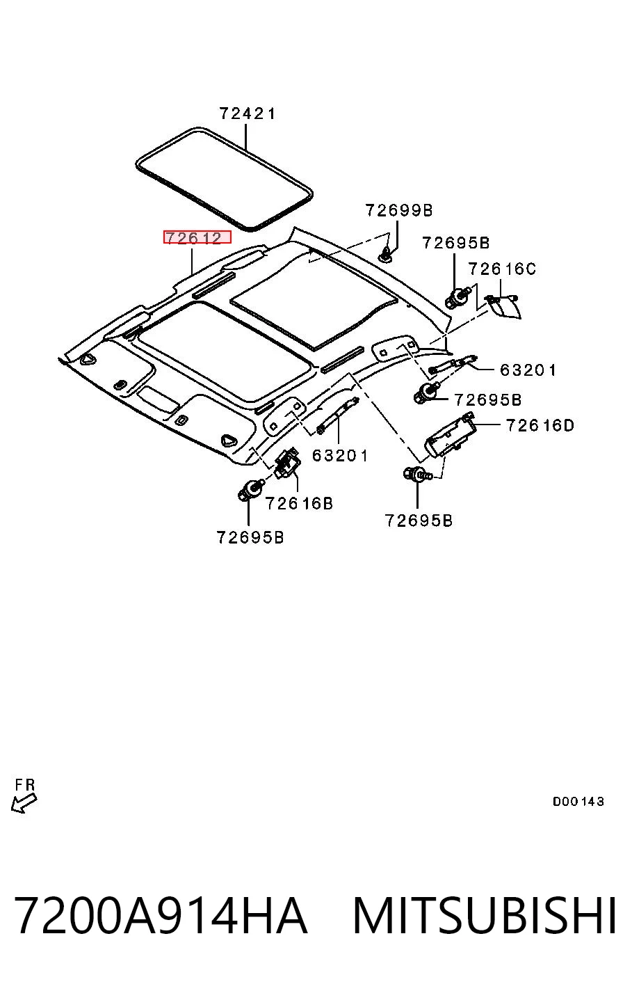 Comprar Guarnecido de techo Mitsubishi Lancer  CY_A, CZ_A a bajo precio