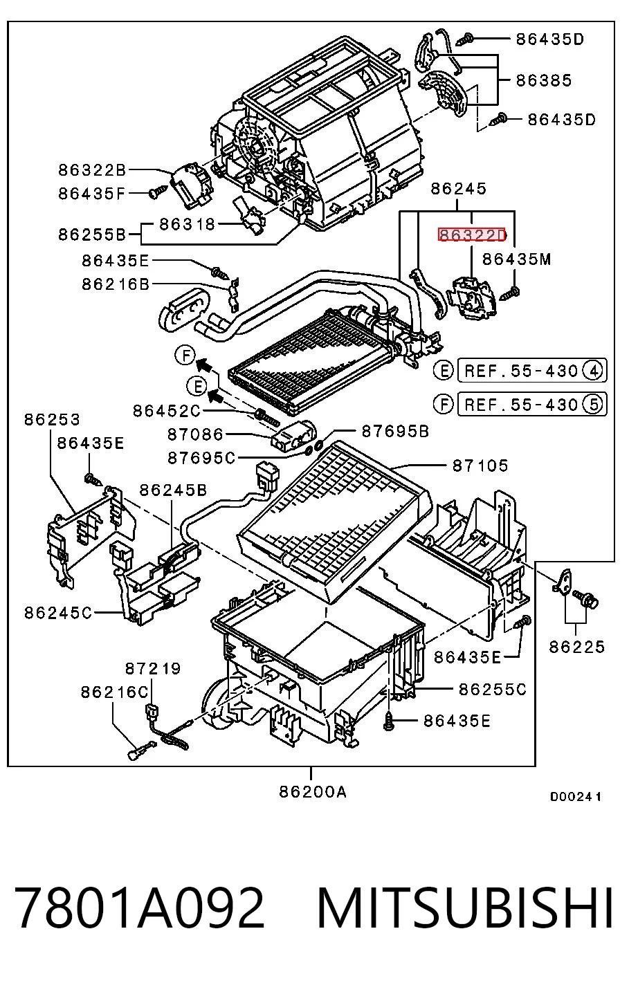 Actuador de compuerta de la calefacción para Mitsubishi Grandis  NAW