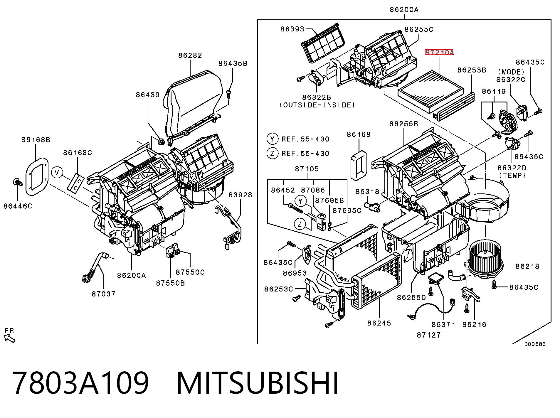 7803A109 Mitsubishi Filtro antipolen