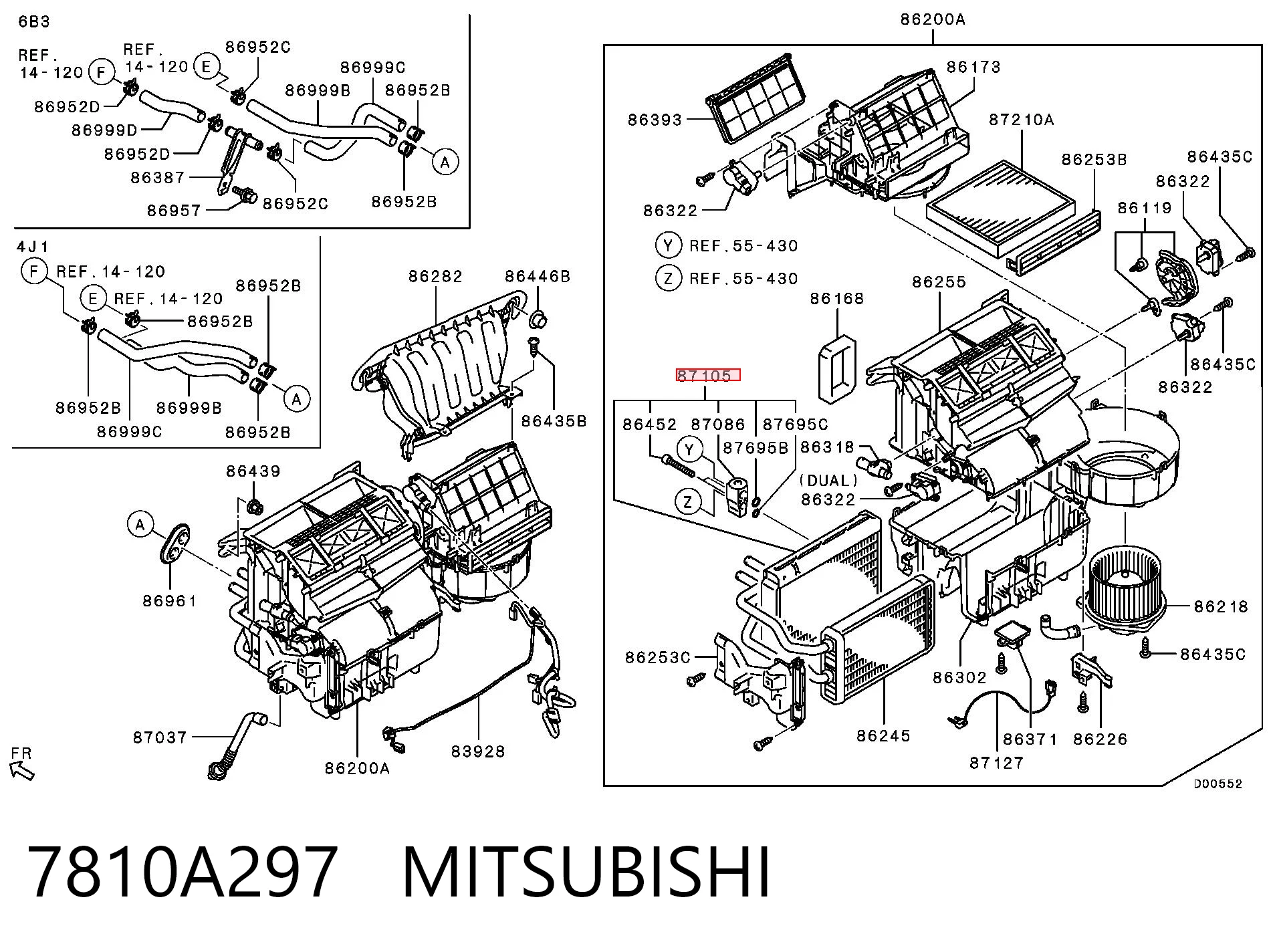  Evaporador de aire acondicionado Mitsubishi Outlander 3