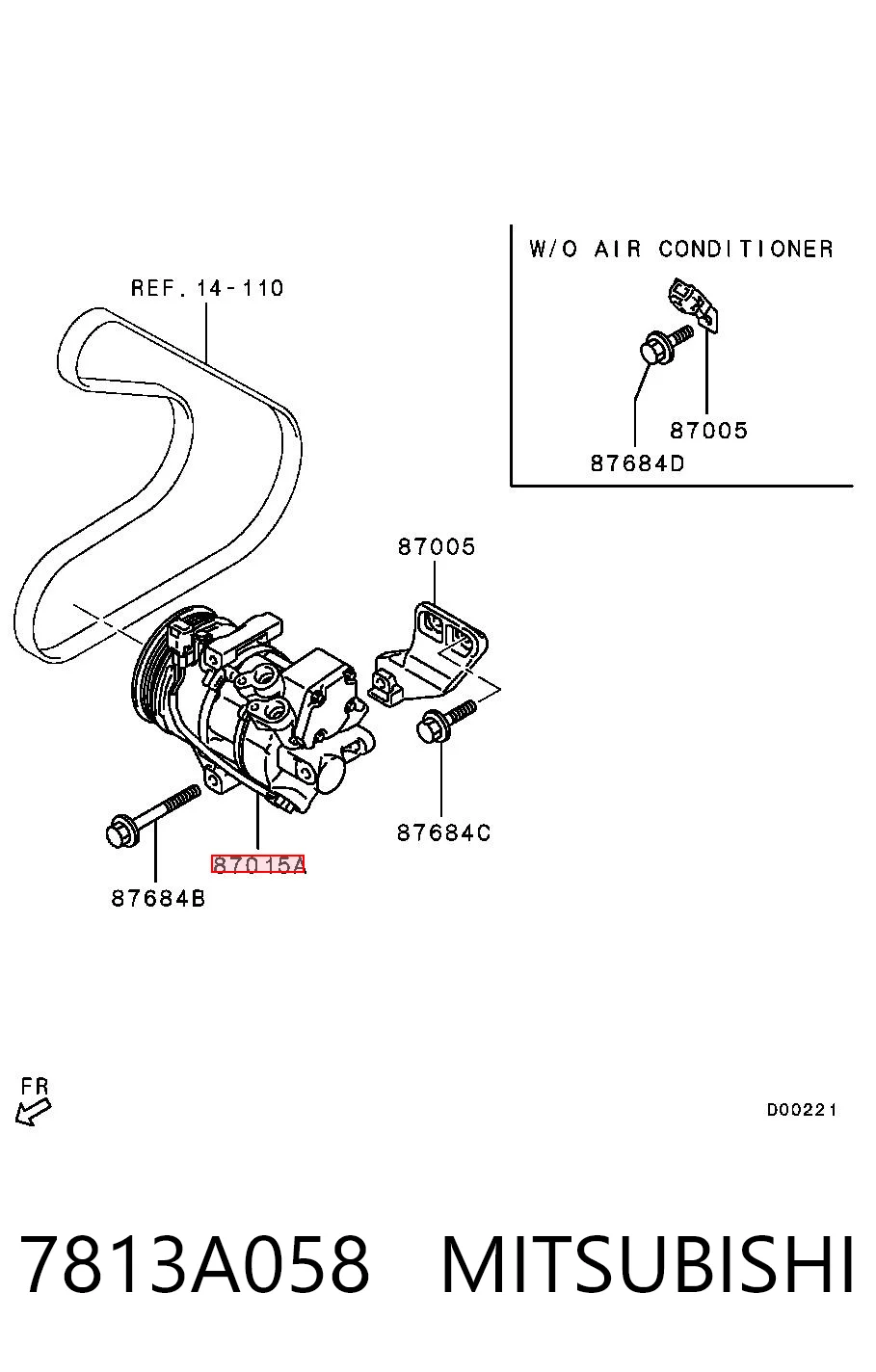 7813A058 Mitsubishi Compresor climatizador