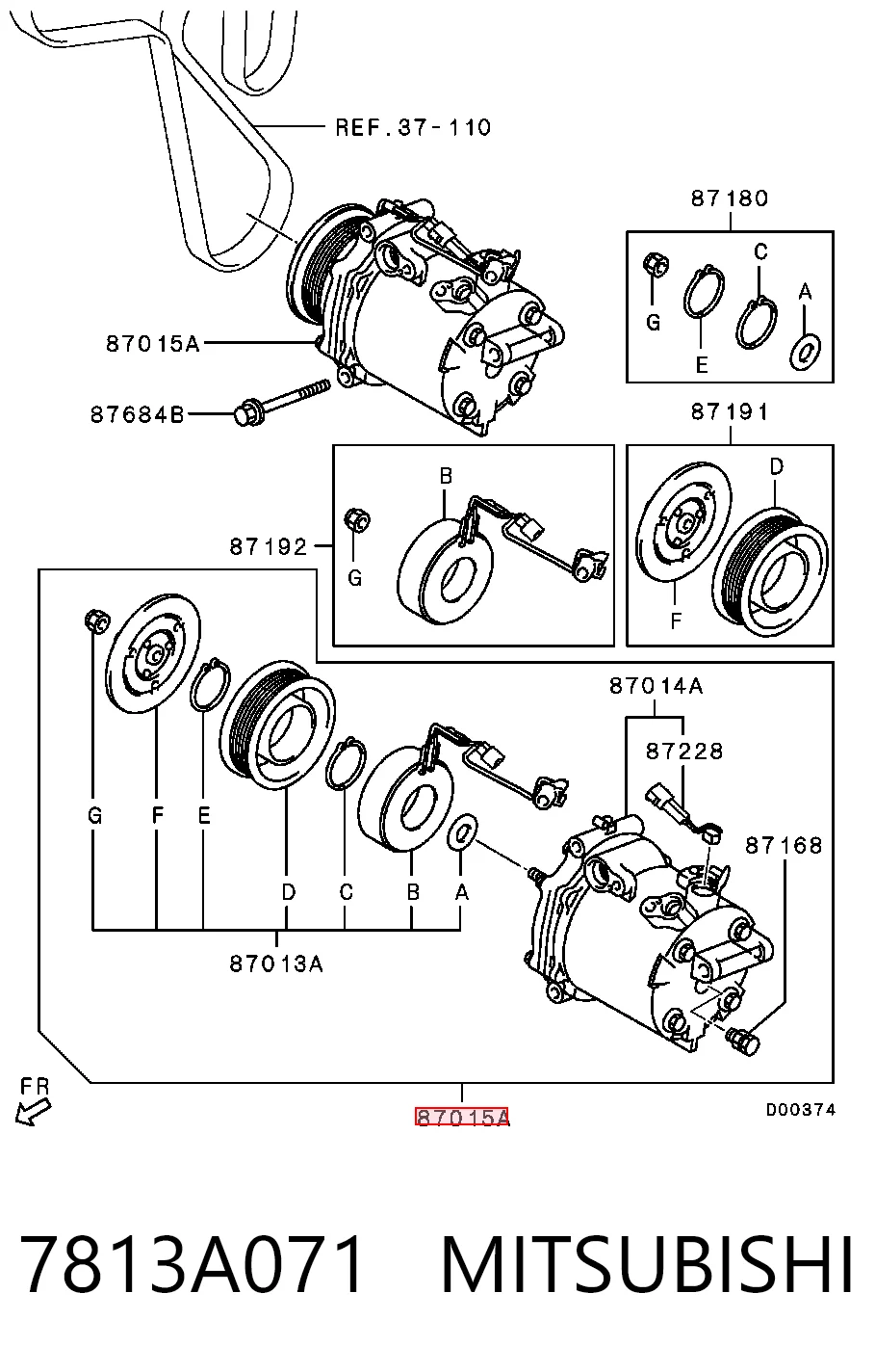 Comprar Compresor de aire acondicionado Mitsubishi Grandis  NAW