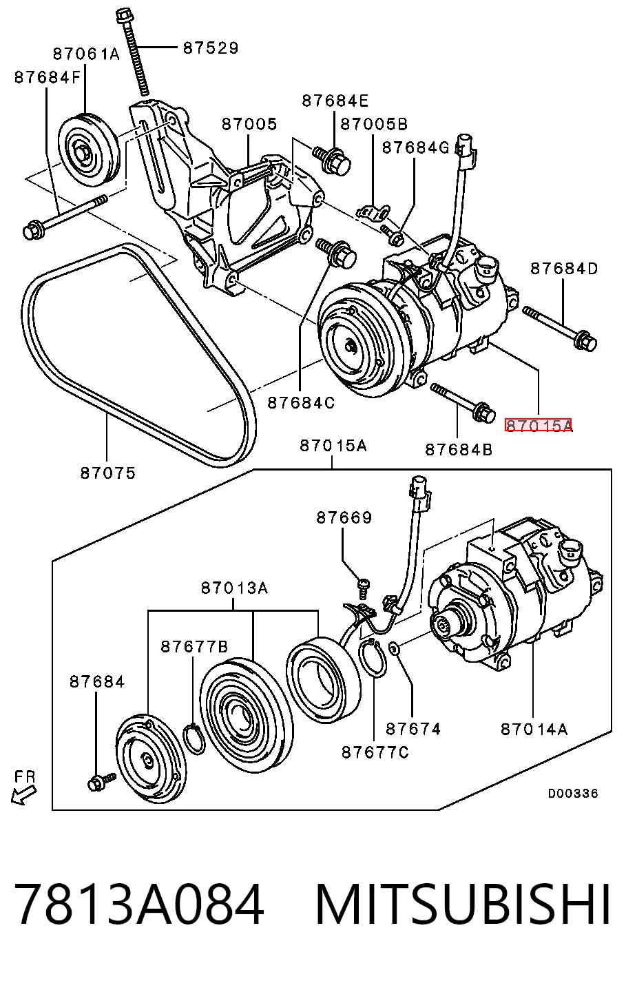 7813A084 Mitsubishi Compresor climatizador