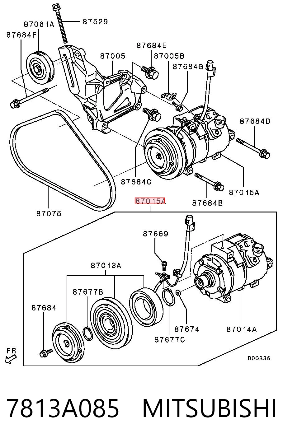 7813A085 Mitsubishi Compresor climatizador