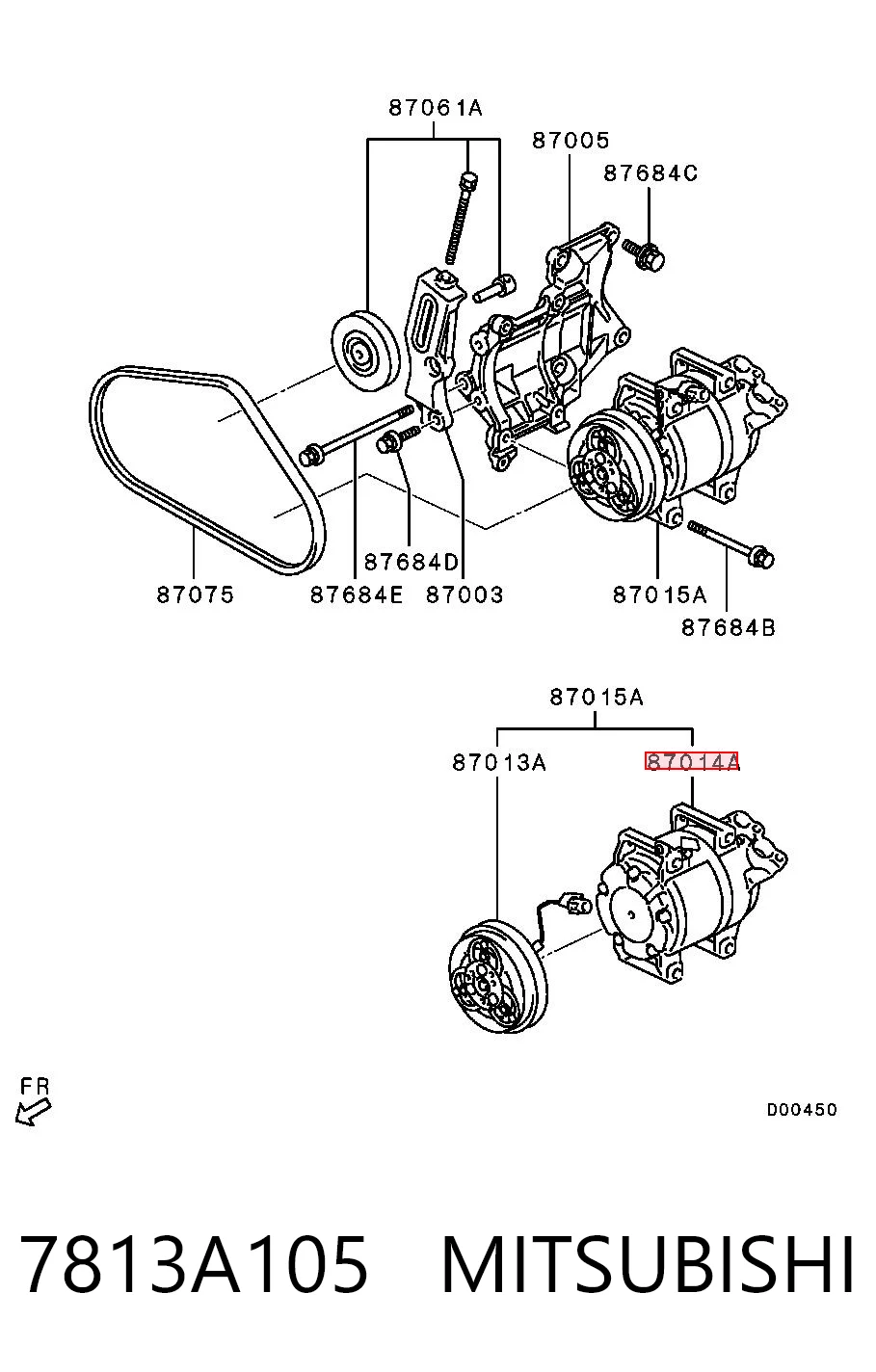 7813A105 Mitsubishi Compresor climatizador