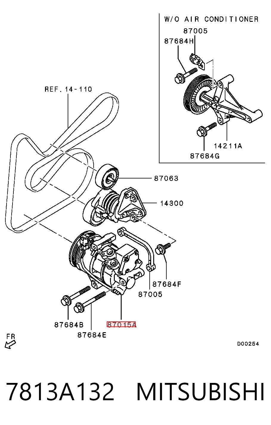 7813A132 Mitsubishi Compresor climatizador
