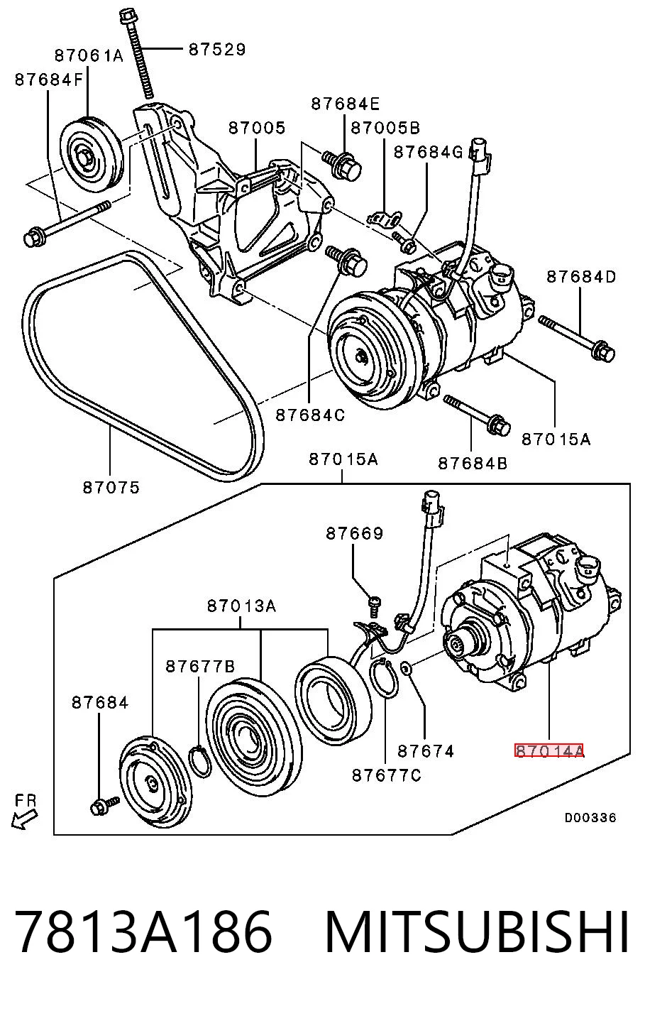 7813A186 Mitsubishi Compresor climatizador