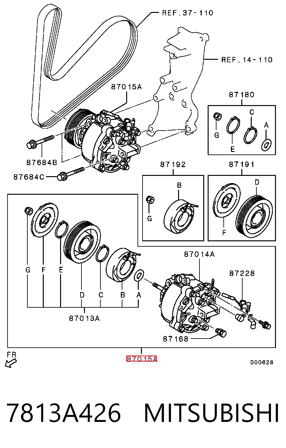 7813A426 Mitsubishi Compresor climatizador