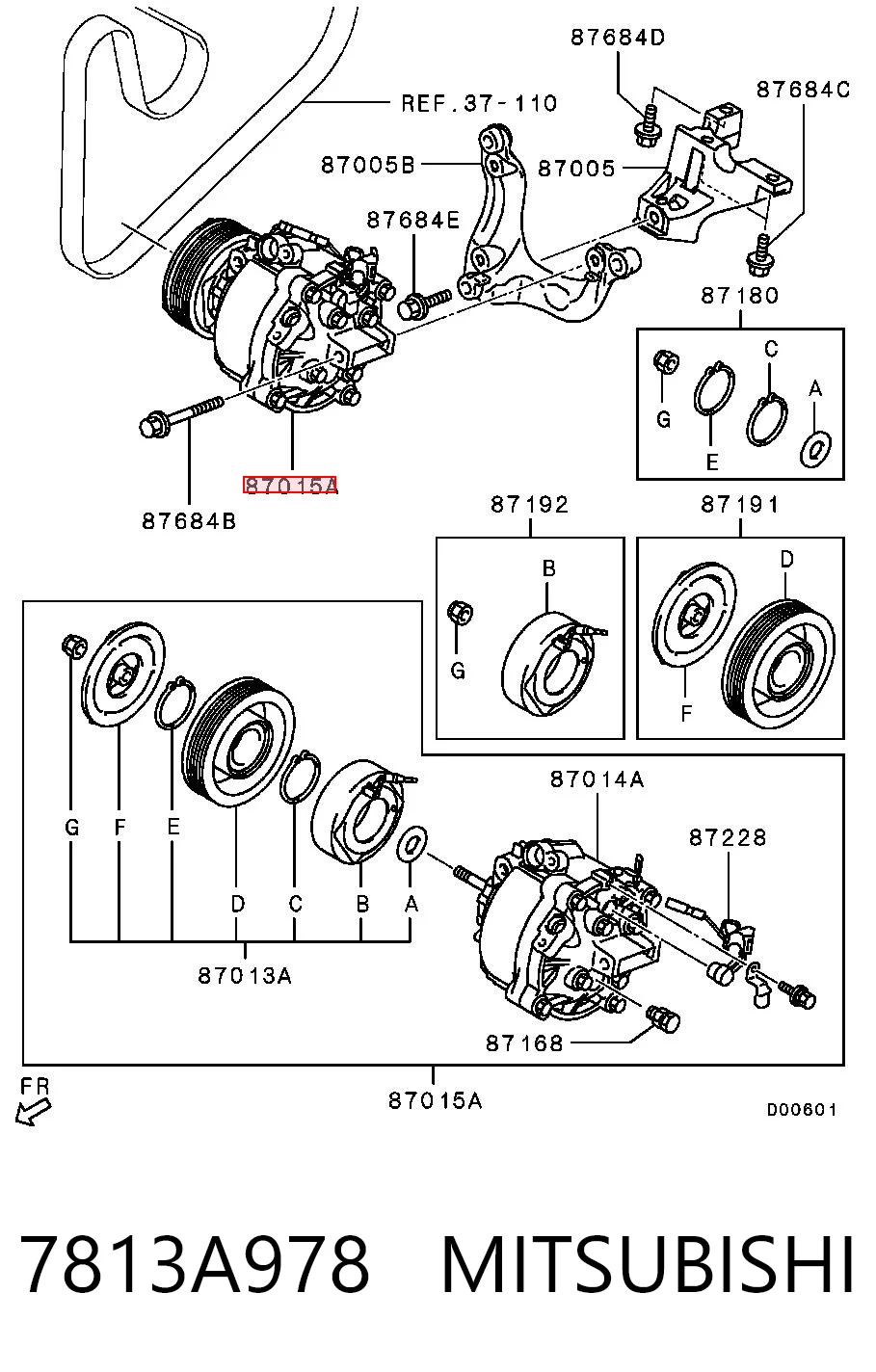 7813A978 Mitsubishi Compresor climatizador