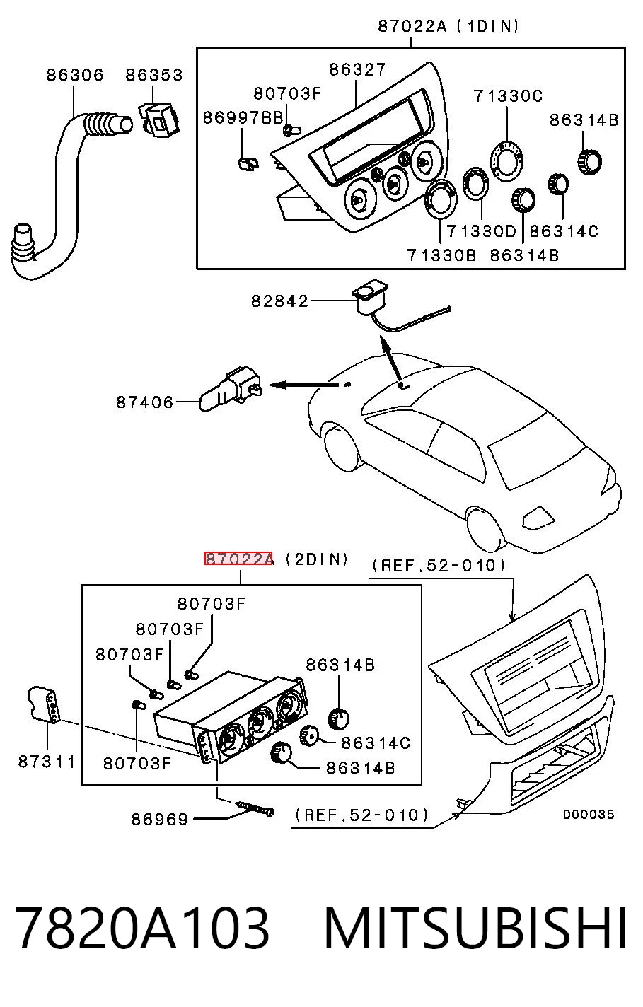 Comprar Módulo de modos de calefacción/aire acondicionado Mitsubishi Lancer IX CSA a bajo precio