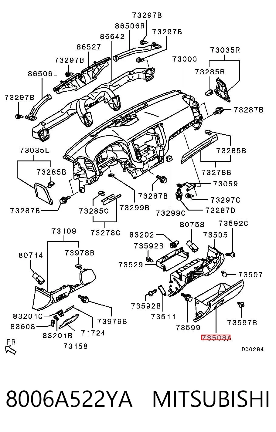 Comprar Guantera Mitsubishi Pajero IV V90 a bajo precio