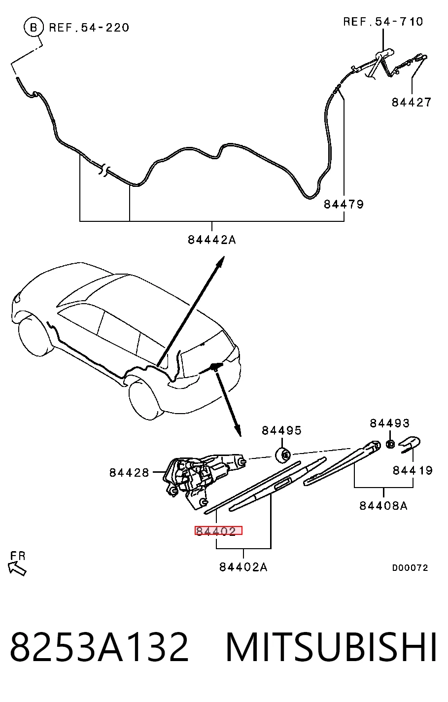 Goma del limpiaparabrisas trasero Chrysler 8253A132 precio, desde 15,59 EUR