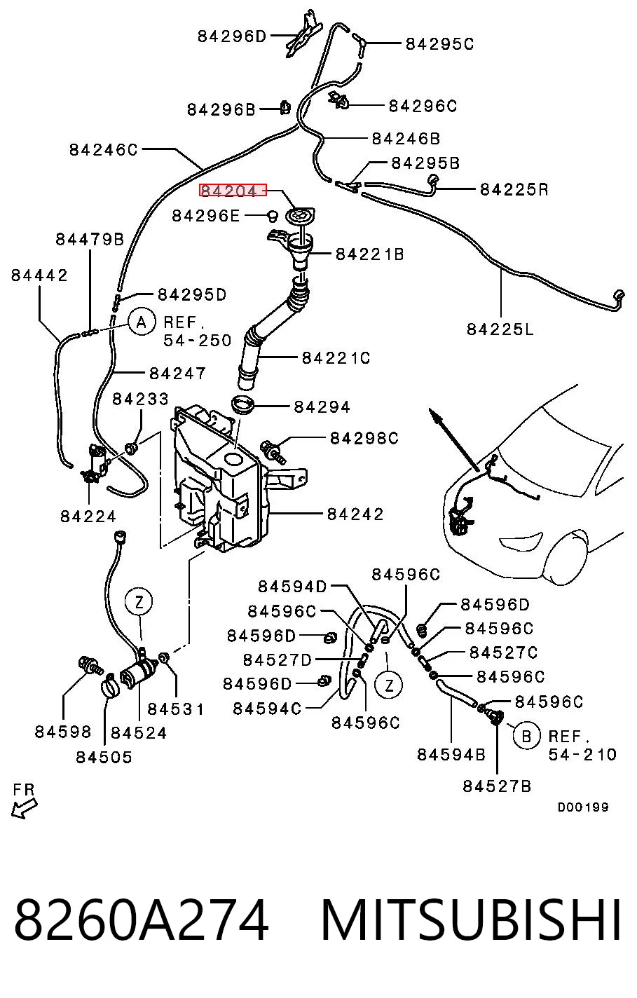 Deposito de limpiaparabrisas Mitsubishi 8260A274 precio, desde 7,84 EUR