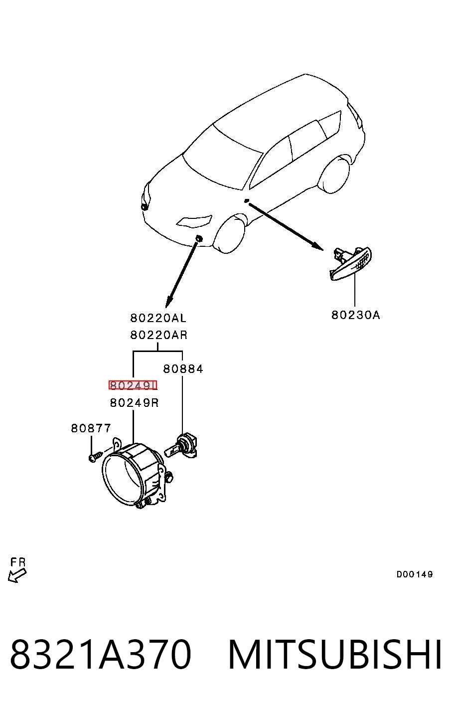 Comprar 8321A370 Chrysler Faro antiniebla izquierdo / derecho
