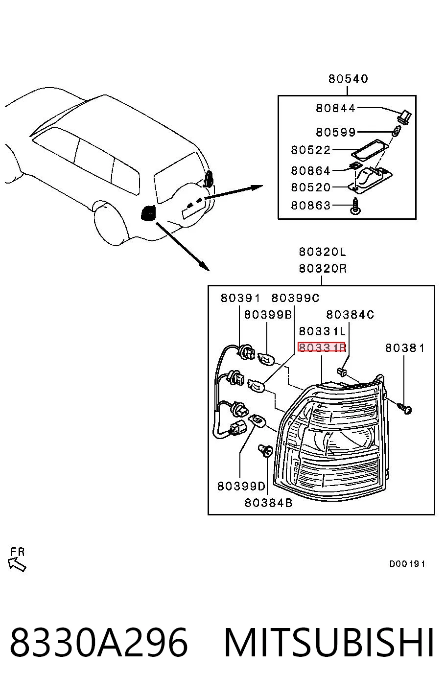 Piloto trasero derecho Mitsubishi Pajero IV LONG