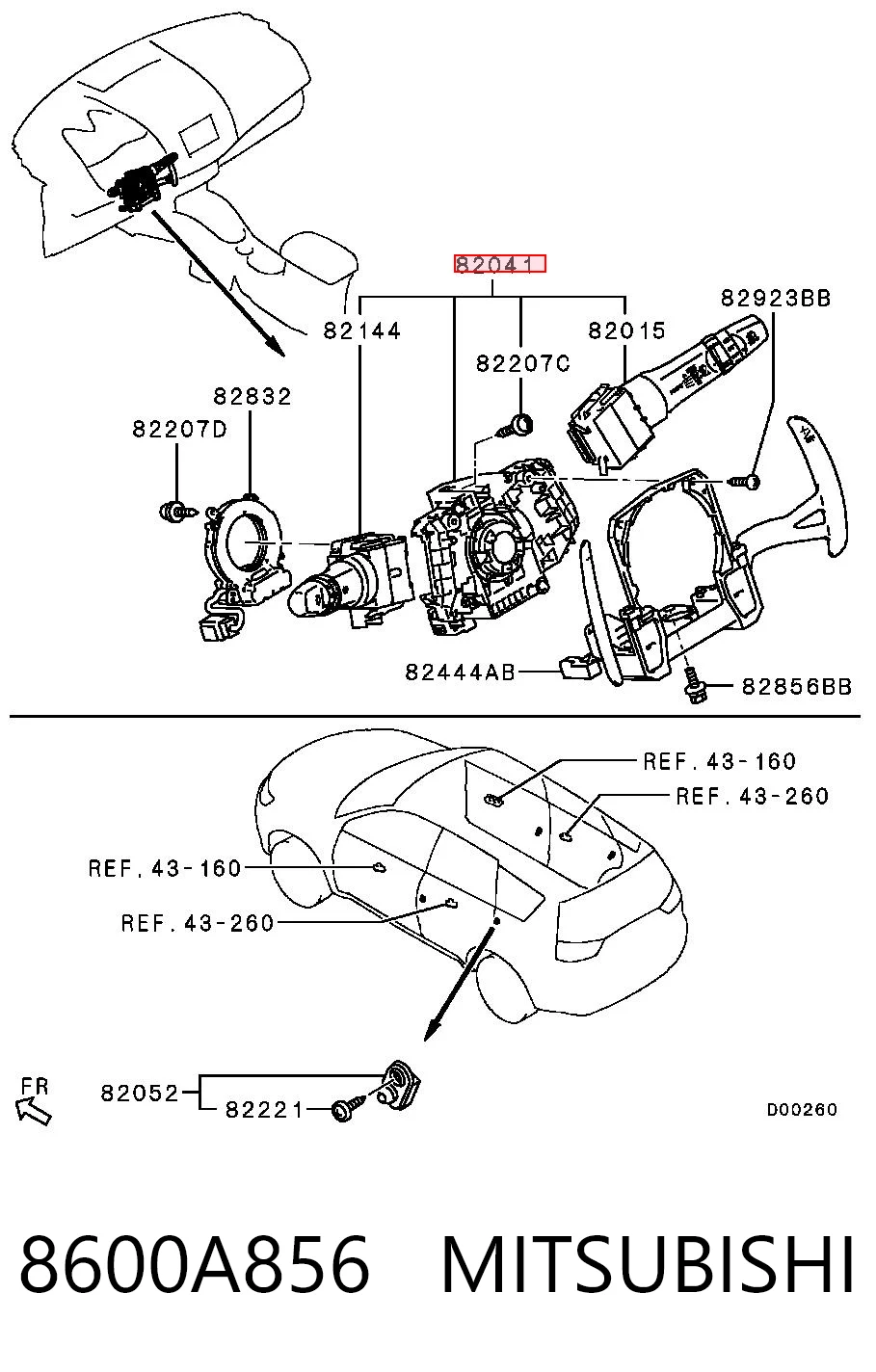 Comprar Conmutador de la columna de dirección completo Mitsubishi Outlander II CWW a bajo precio