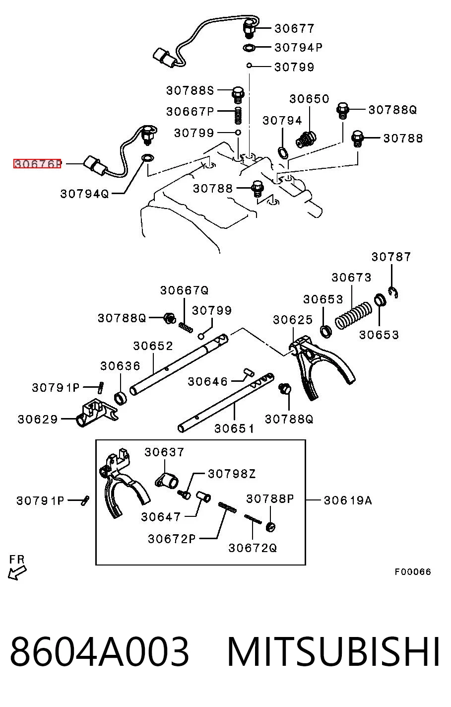 8604A003 Mitsubishi Sensor de caja de transferencia de acoplamiento de tracción total