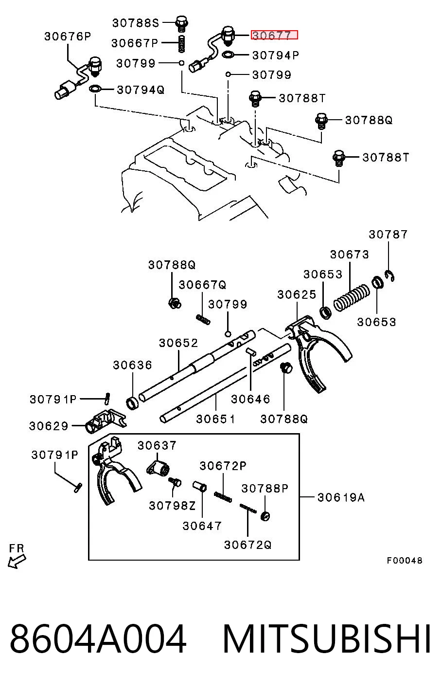 8604A004 Mitsubishi Sensor de caja de transferencia de acoplamiento de tracción total