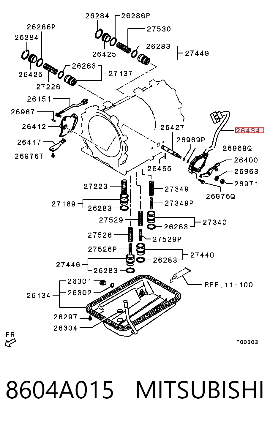 8604A015 Mitsubishi Sensor de posiciones de la transmisión automática
