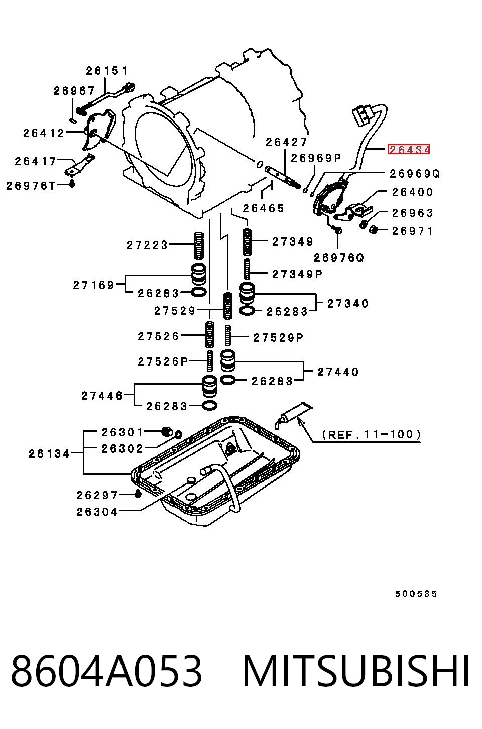 8604A053 Mitsubishi Sensor de posiciones de la transmisión automática