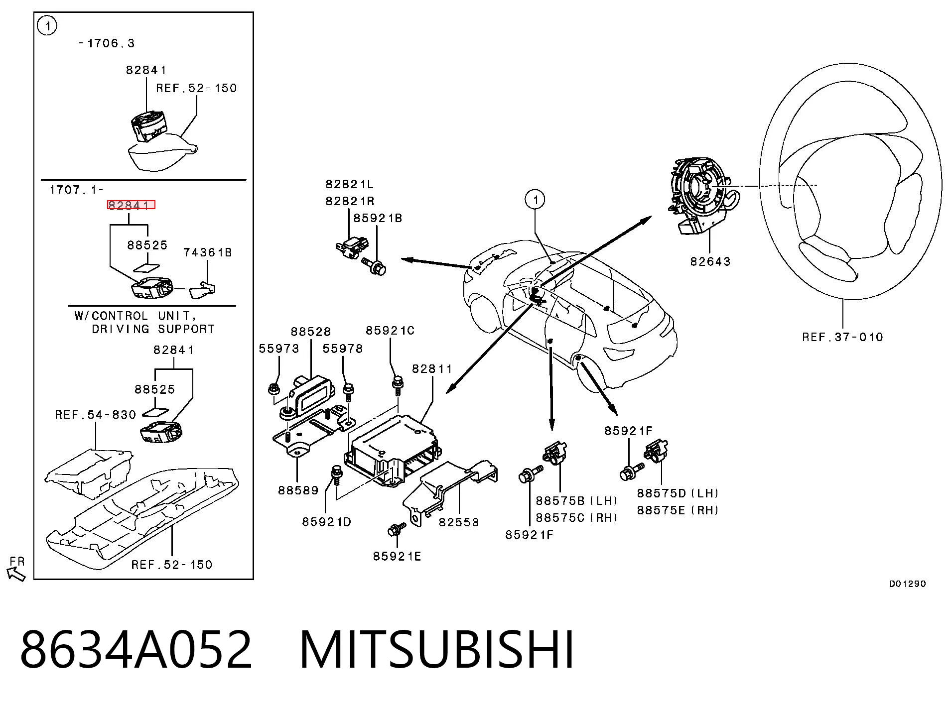 Sensor de lluvia para Mitsubishi Lancer IX CSA