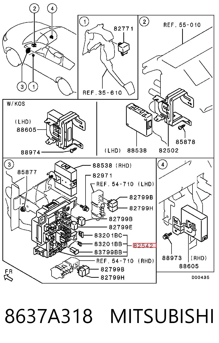 Caja de fusibles trasera interior Chrysler 8637A319 precio, desde 62,44 EUR