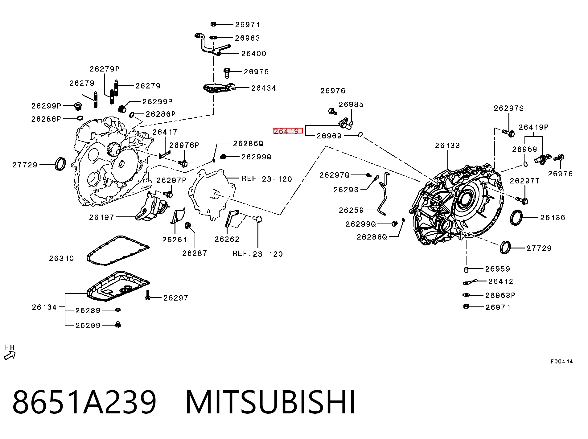 8651A239 Mitsubishi Captador de velocidad