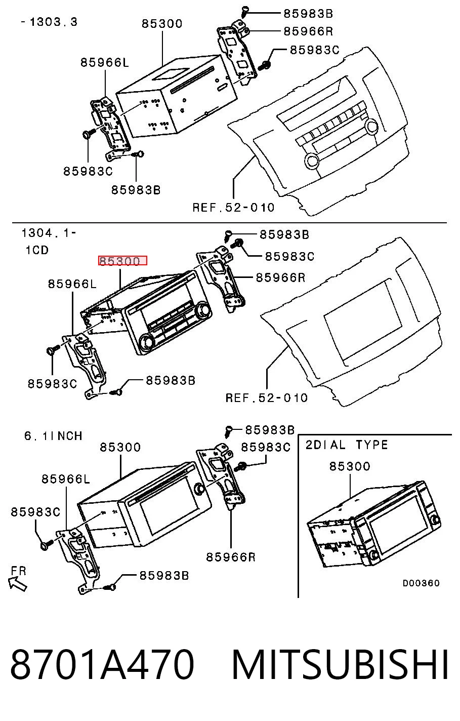 8701A470 Mitsubishi Radio AM/FM