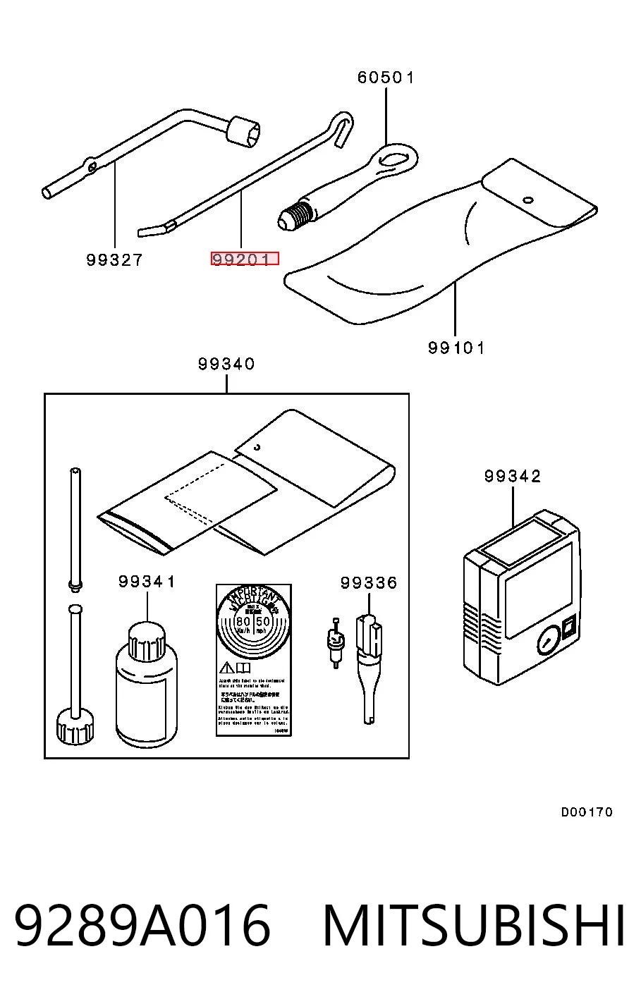 9289A016 Mitsubishi