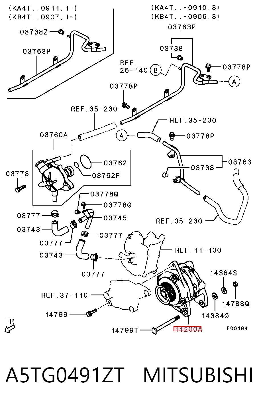 Alternador MITSUBISHI A5TG0491ZT