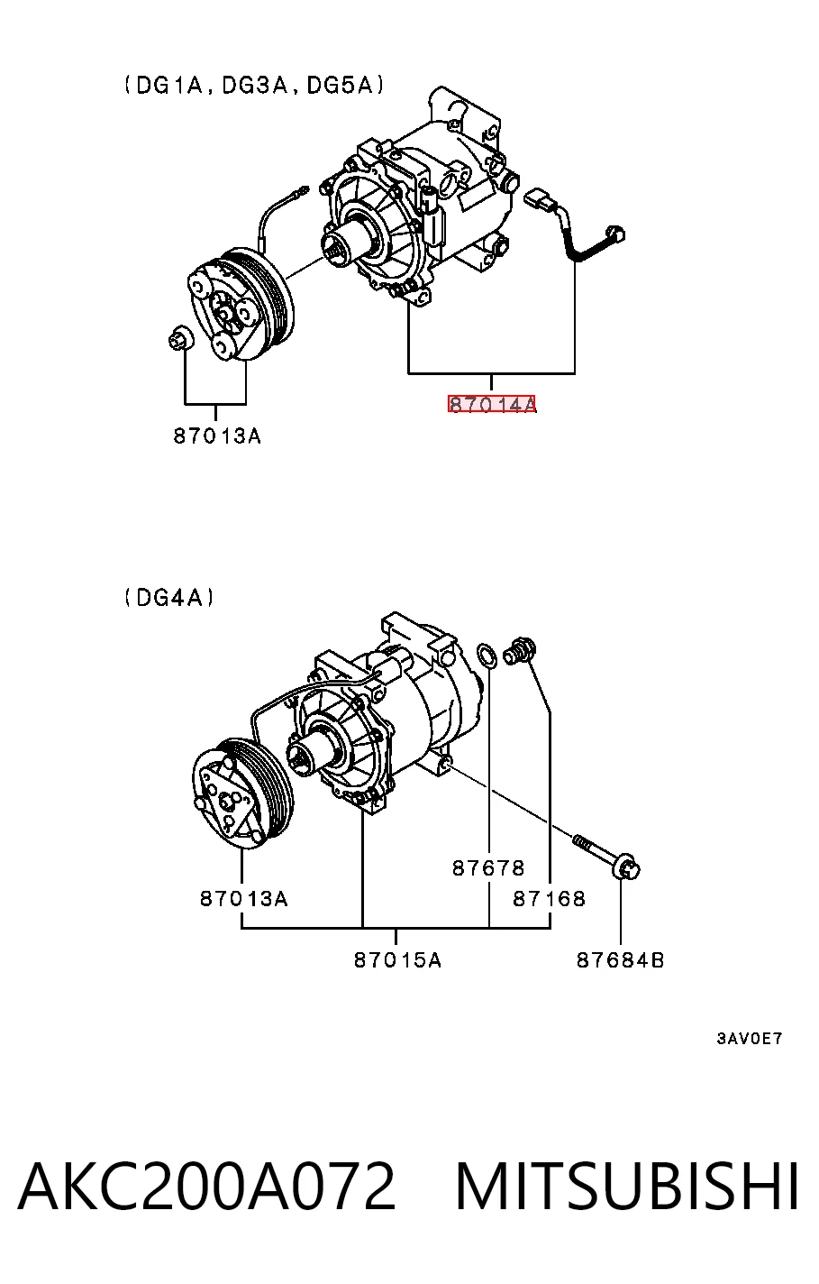Compresor de ac Mitsubishi Lancer VI