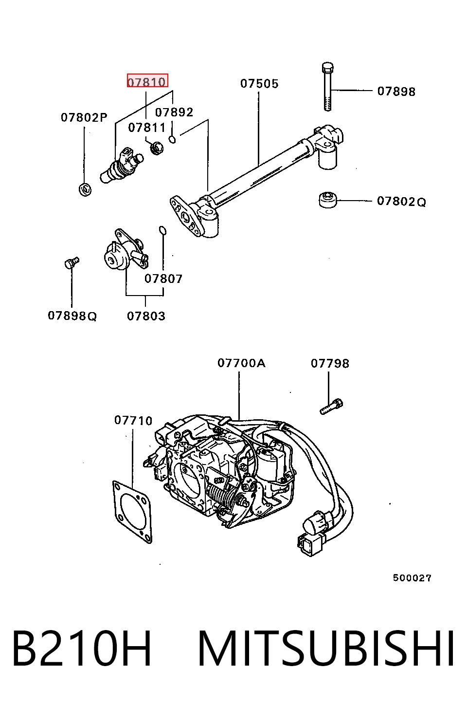 B210H Mitsubishi Inyector de combustible