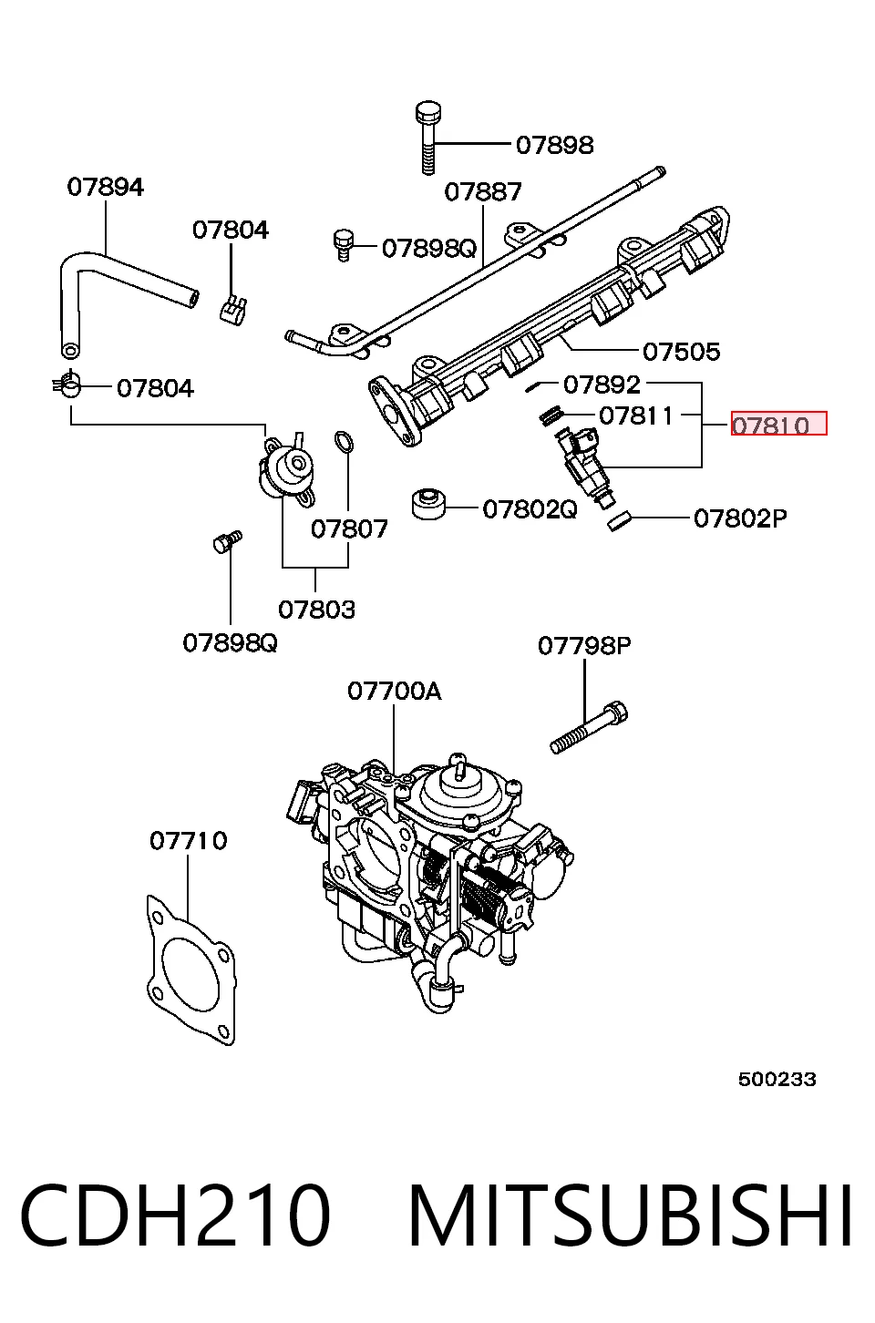 CDH210 Mitsubishi Inyector de combustible