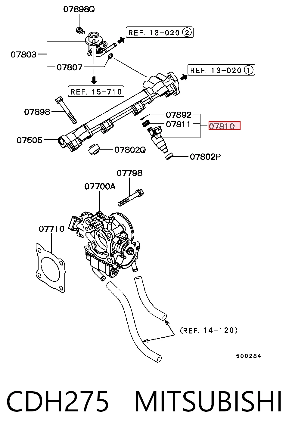 Inyector de combustible CDH275 MITSUBISHI