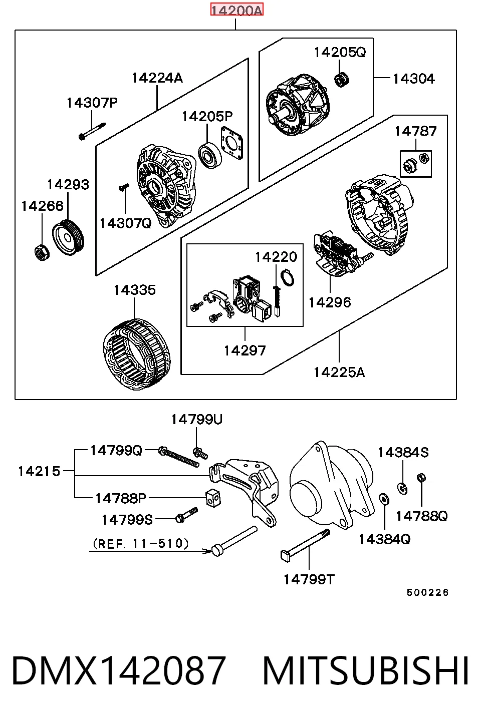 Alternador de coche Mitsubishi Pajero II (1990-2004)