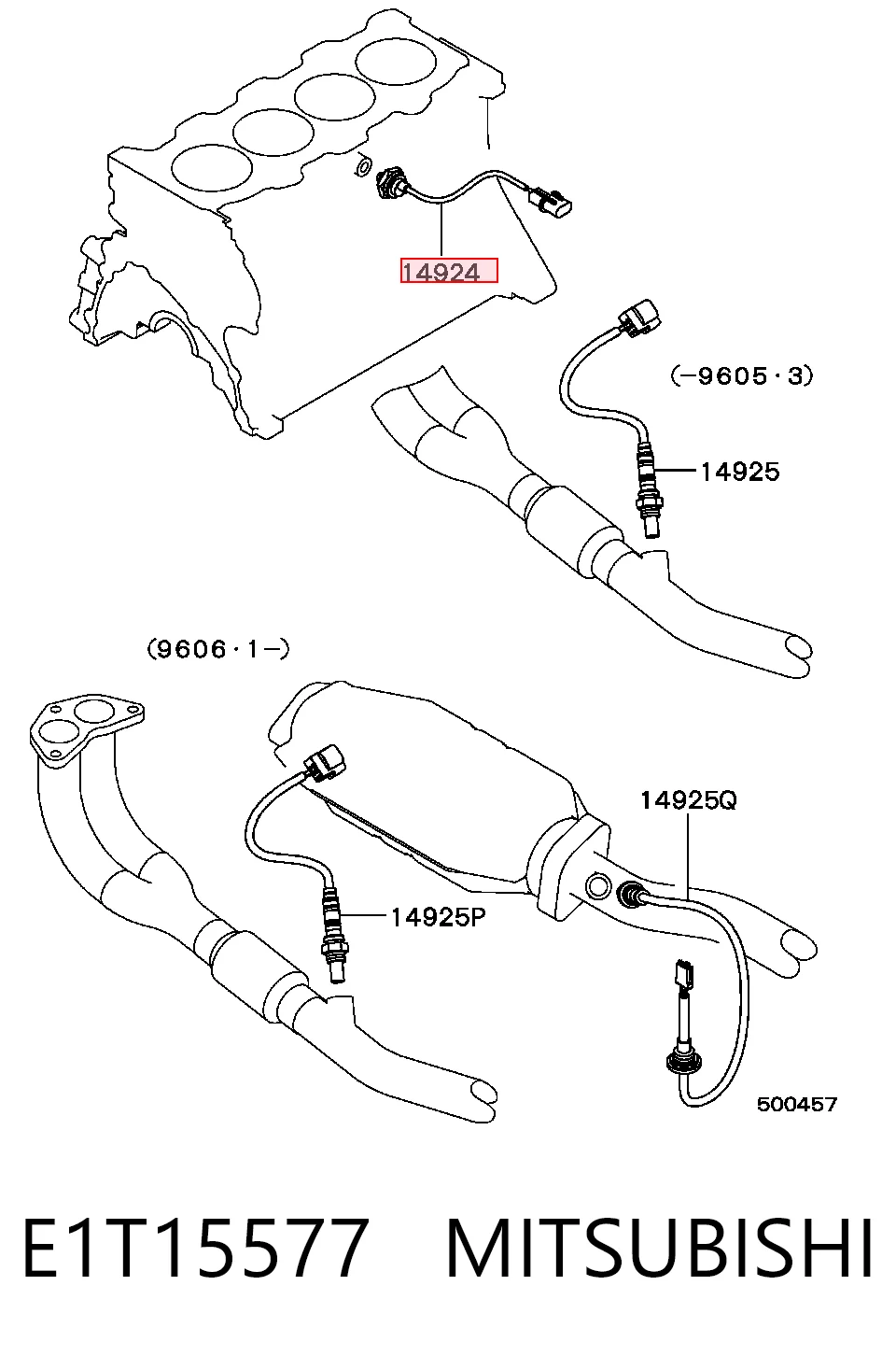 Sensor de detonación E1T15577 MITSUBISHI