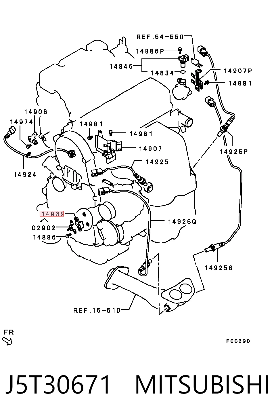 J5T30671 Mitsubishi Sensor de posición del cigüeñal