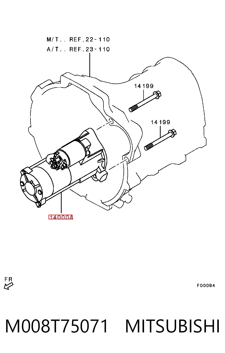 M008T75071 Mitsubishi Arranque motores