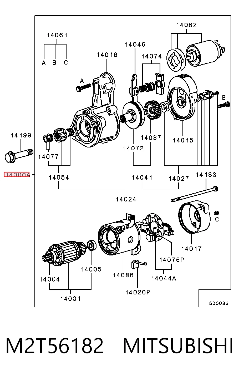M2T56182 Mitsubishi Arranque motores